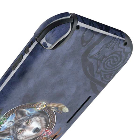 Celtic Wolf Guide by Brigid Ashwood Nintendo Switch Lite Skin